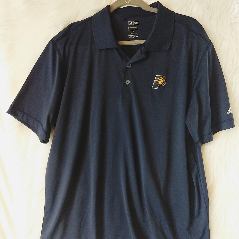 Men XL Adidas PureMotion Indiana Pacers Polo NWOT